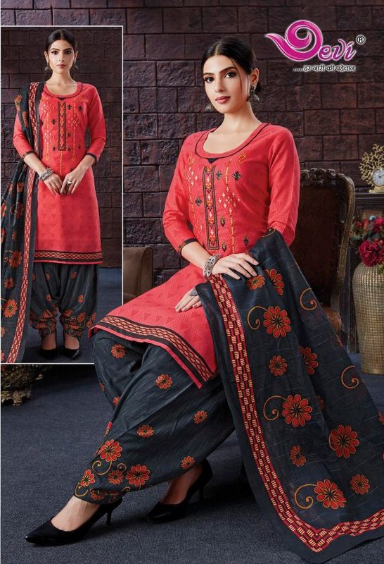 Devi Lizza Regular Wear Wholesale Printed Cotton Readymade Salwar Suit Catalog
